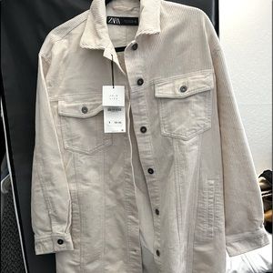 Brand new Zara jacket. Corduroy beige